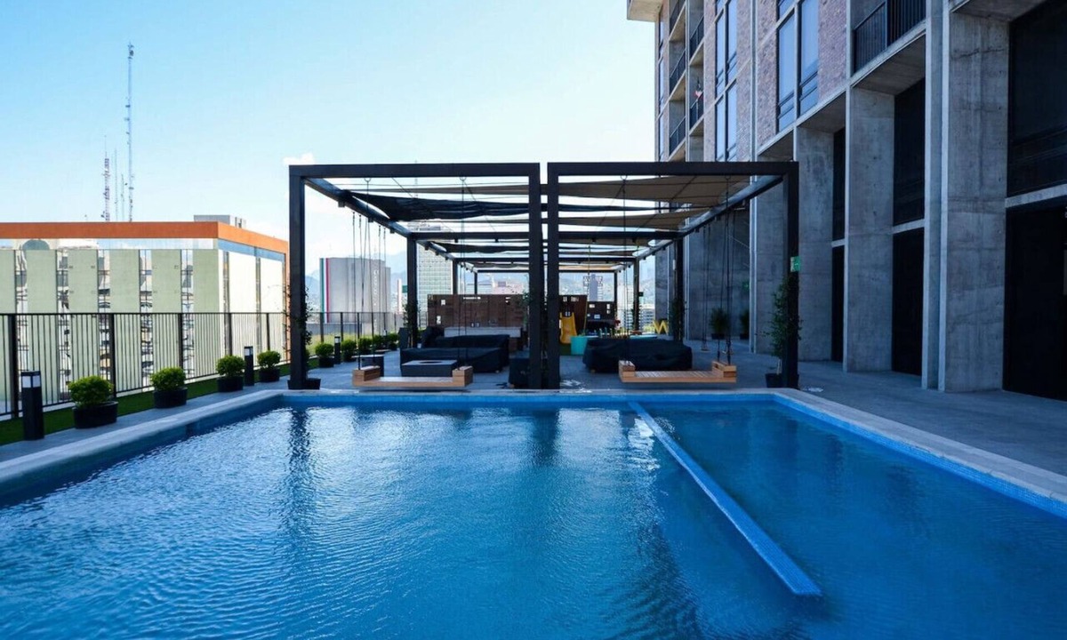 Monterrey Centro Apartment | ¡Alberca, gym y asadores!/Barrio W/4 personas