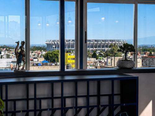 Coyoacan Hotel | Alojamiento de habitación y baño privado a 3 Min del Estadio - Terraza - Servicios Exclusivos