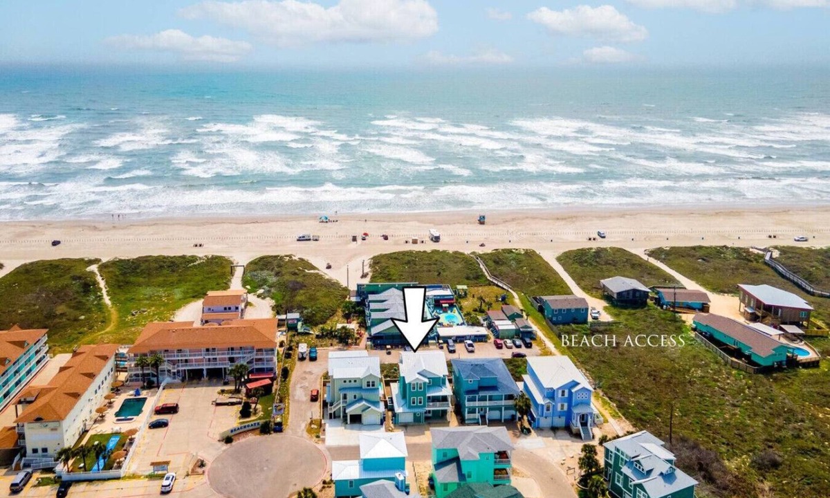 Sand Point House | “Beach Views—Shell Yeah! Beach House is your stylish, fun-filled coastal escape with private bathrooms & neighborhood pool-Just steps from the sand!”