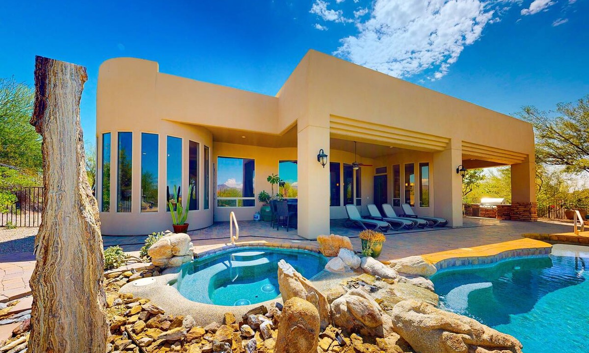 Black Mountain Shadows House | Beautiful mountain-view home with fireplace, private pool, grill, patio & W/D
