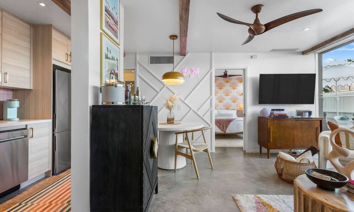 Twin Palms Apartment | Boho chic condo at the mid-century Ocotillo Lodge
