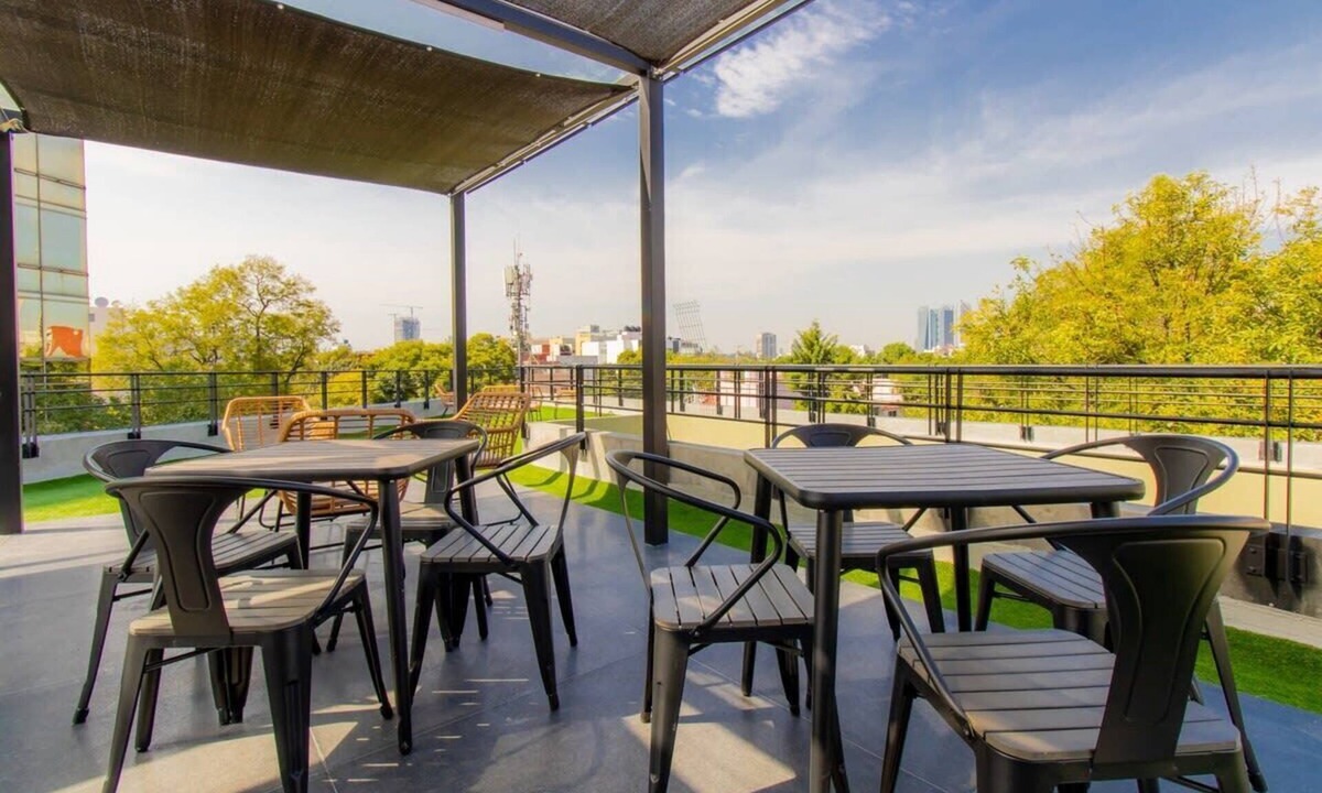 Escandon Apartment | Capitalia | Chic Loft | Rooftop Garden Inspiration