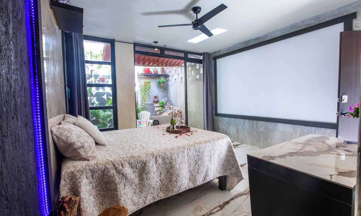 Chuburna Puerto Cottage | Cascada suite. Private Waterfall Pool & Cinema Screen I Beachfront Sanctuary