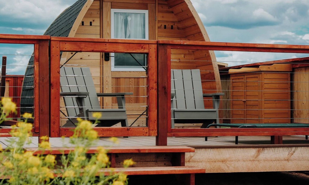 Monticello RV Rental | Cozy cedar pod with stunning La Sal Mountain Views