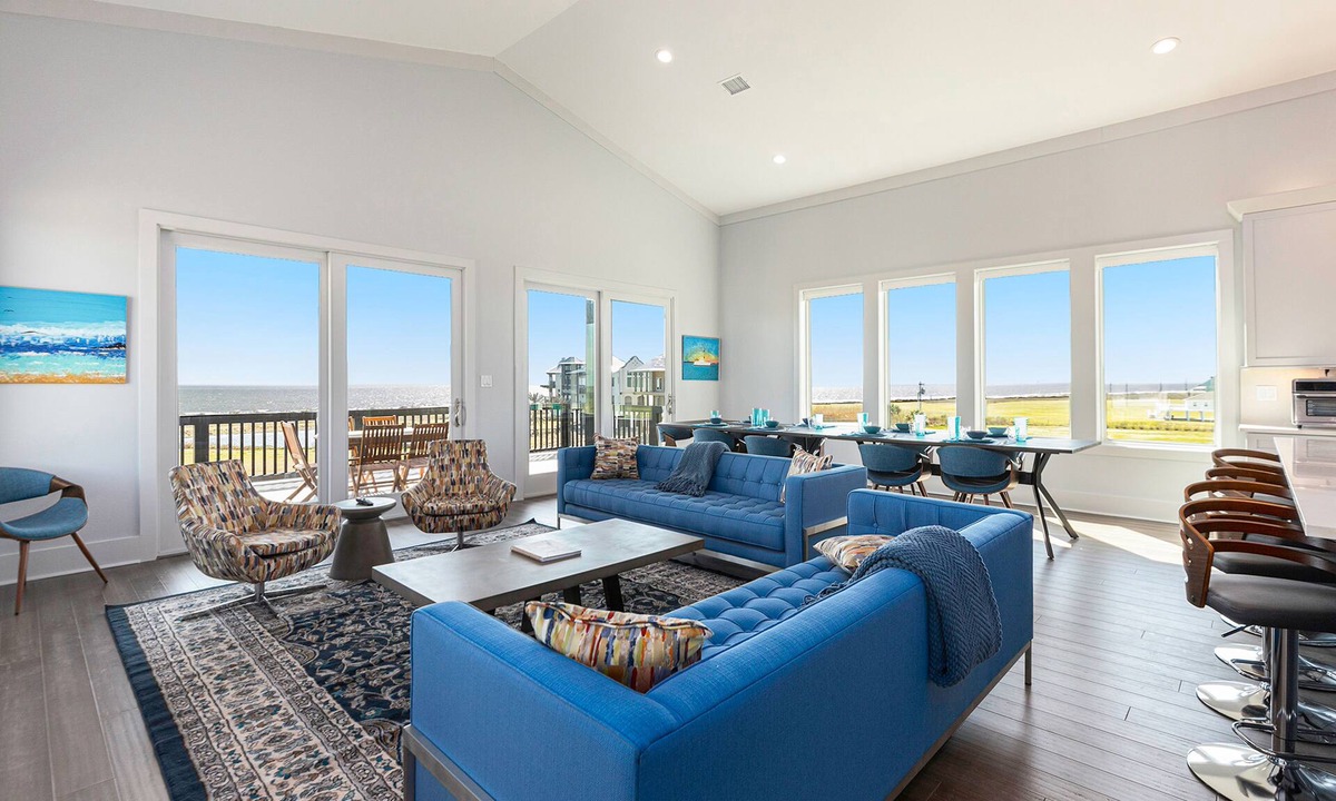 Port Bolivar House | Grandeur beach house with on-site pool, gulf views, and private beach access