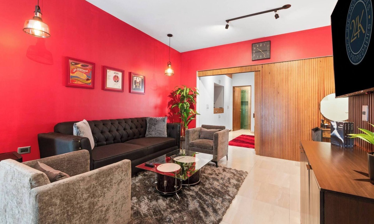 Durango Apartment | Red Vibe Music Decor | King Bed + Parking + Office