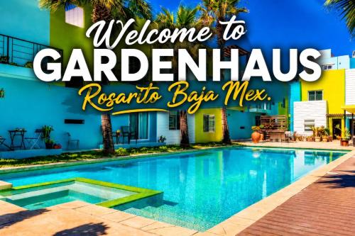 La Joya Apartment | Rosarito pool & garden bar oXxo Farmacy