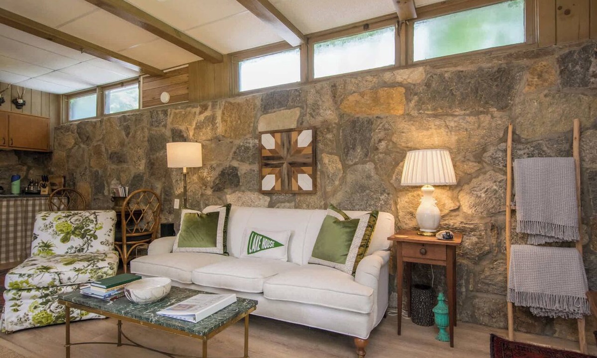 Flat Rock House | Stone Studio | Lakefront + Pool Access