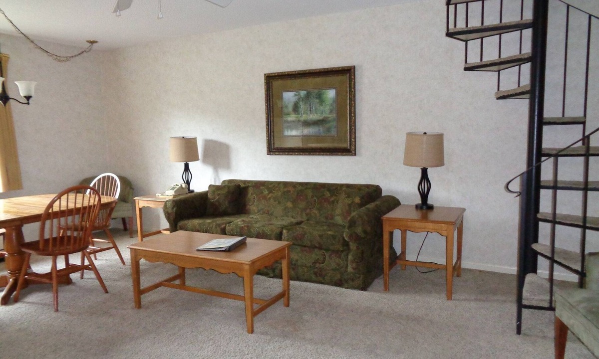 Beech Mountain Hotel | Two Level Condo Spiral Staircase, Fall in Love with Beech!