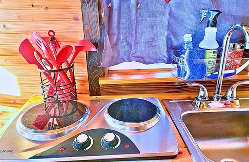 Eastland Cabin | 1 Lakefront Tiny Home | Couples’ Glamping Getaway at Lake Eastland