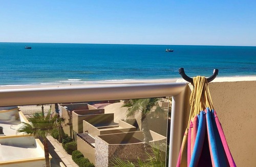 Sandy Beach Condo | 1BR/1ba with DOUBLE-sized living area/balcony, amazing views, & keyless entry!
