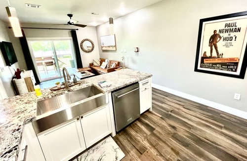 Gruene Apartment | 3 BDRM Riverfront First-Floor Corner Condo Walk to Gruene Hall Swim & Relax