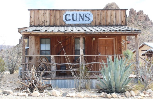 Study Butte-Terlingua Cabin | Big Bend Lodging at Ten Bits Ranch | Room #3 (The Gun Shop)