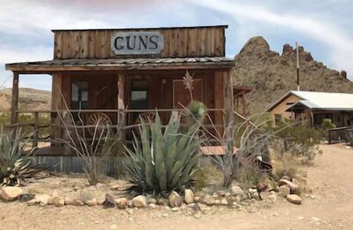 Study Butte-Terlingua Cabin | Big Bend Lodging at Ten Bits Ranch | Room #3 (The Gun Shop)