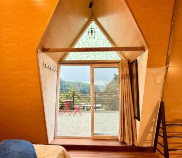 Santa Catarina Barahona Ski Chalet | Cabin loft, barbecue, fire pit, terrace
