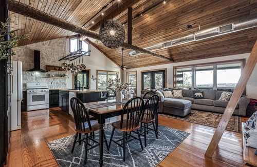 Paluxy Cabin | Cabin with Views, AMAZING POOL, Pickleball, & Game Building on 16 Acres!