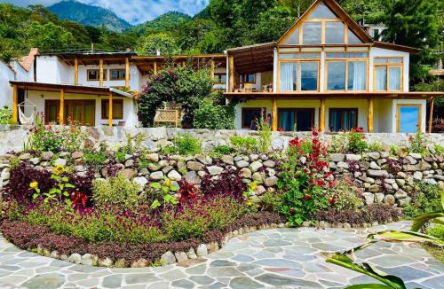 San Marcos La Laguna Villa | Casa de Los Angeles Lakefront Retreat with Sauna and Volcano Views