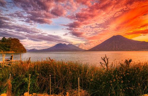 San Marcos La Laguna Villa | Casa de Los Angeles Lakefront Retreat with Sauna and Volcano Views