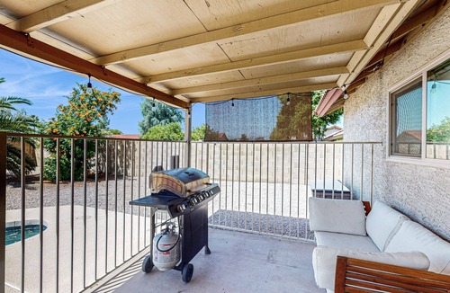 Alta Mesa Community Association House | Charming & sunlit villa with private pool, patio, & firepit - near golf & trails