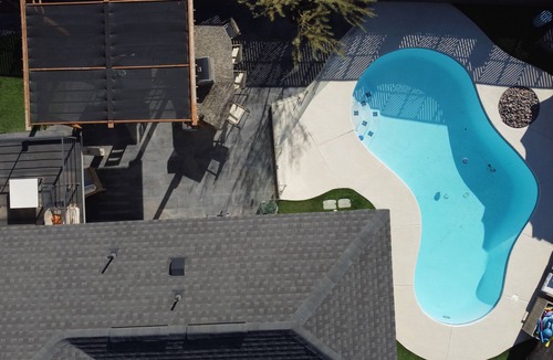 Biggs Field House | Comfy Modern Home with heated pool