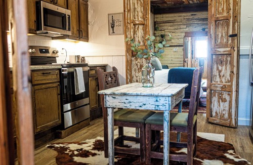 Fort Worth Apartment | Cozy studio with queen pullout sofa on scenic working ranch in Fort Worth.
