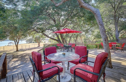 Temple House | Deck + Cliffside Belton Lake Views: Temple Retreat