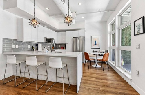 River North Art District Condo | Dog-Friendly 2BR Boho Loft in RiNo | Walk to Mission Ballroom & Breweries