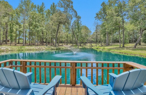 Montgomery Cottage | Entire Cottage Getaway | Pond Fire Pit Deck