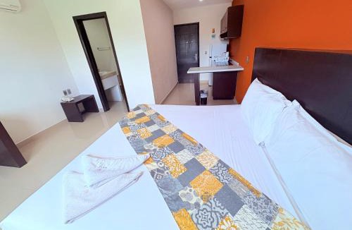 Ejidal Apartment | Estudio de Lujo con Cama King y vista con alberca