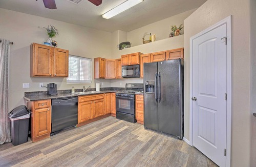 Torreon House | Fenced Yard, Fire Pit: Quiet Show Low Home!
