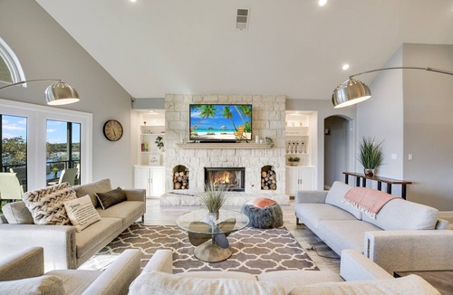 Highland Lake Estates House | Lake Front Home with Pool, Dock, Views, Sports Court, & Beautiful Sunsets!