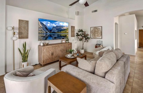 Boulder Mountain Highlands House | Luxe 4BR Desert Oasis w Pool Mtn Views