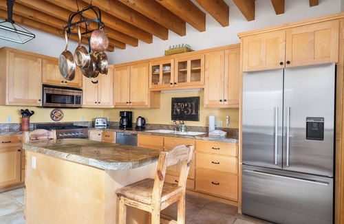 Arroyo Seco House | Luxe Adobe - 2-BR, 2-Bath townhouse, double-living rooms, cook's kitchen, cedar deck, garden
