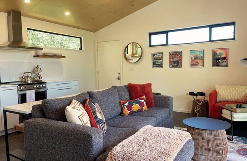 Dripping Springs Cabin | Modern Cabin w Heated Pool, Firepit, Trails, Stars