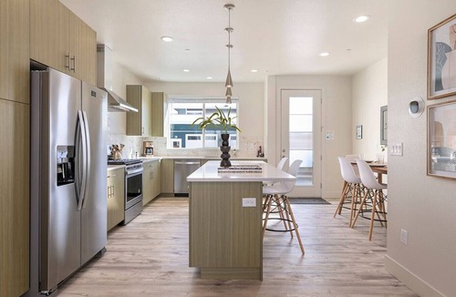 Old Town North House | Modern Townhome Fire Pit + Patio