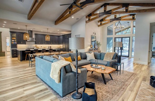 Pinetop House | Mountain-Modern Estate Game Room Spa Firepit