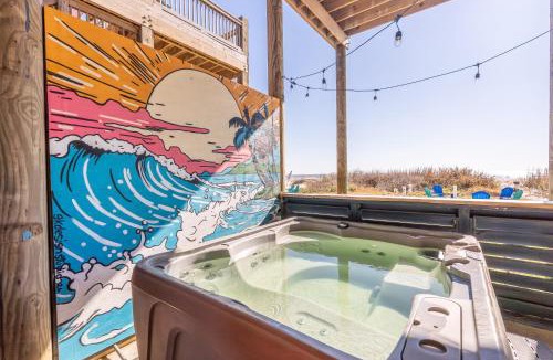 Crystal Beach House | Noisywaves - Beachfront Paradise with Hot Tub, Yard, and Game Room