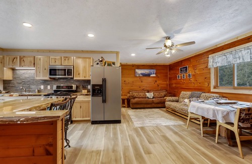 Stone Lake Cabin | Northwoods multiple family size lake cabin. Snowmobile trail access
