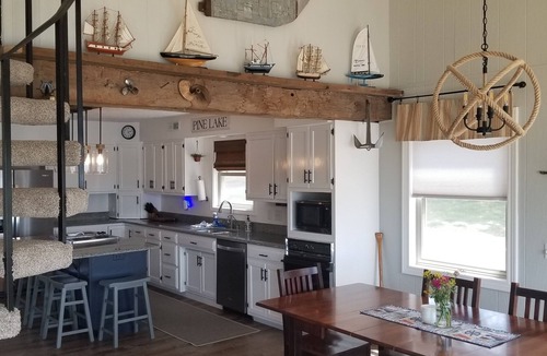 Plainwell House | Private Dock on Pine Lake – Sleeps 15 – Family Lakefront Retreat