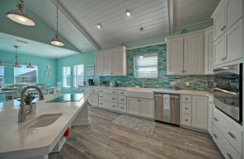 Leeward Sands House | Private Pool, Game Room + Fire Pit Golf Cart Zone Near Beach | Beacharita
