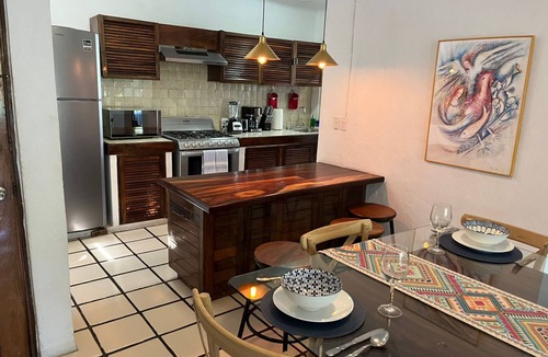Fluvial Vallarta Apartment | Puerto de Luna: Double Room with Kitchen & Pool Access