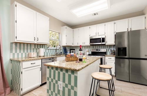 Cibolo House | Retro Home - HotTub, FirePit with Movie Screen, Pool, Game Room, Theater, More