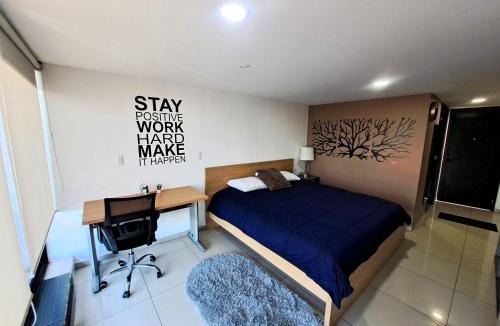 Ciudad Lopez Mateos Apartment | S09 SUITE KING Premium Suite TEC CEM Cocineta WiFi Balcón Parking Terraza