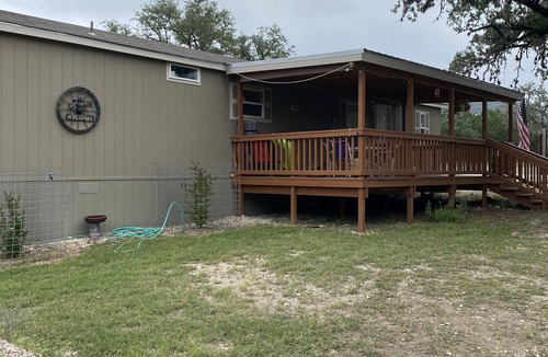 Leakey House | Steps from the Frio River, located just off 337 and a newly added cowboy pool.