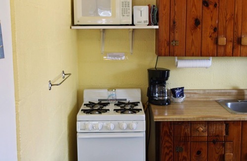 Kingsland Cabin | Sunfish Studio 5: Pet Friendly, Pool, Fire Pit!