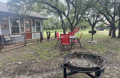 Mountain Home Cabin | The Gunslinger Cabin- Texas Hill Country Western-themed cabin for 4 in the woods near Kerrville & Fredericksburg