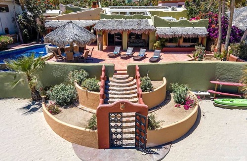 Los Barriles House | Villa Hacienda del Mar On the Beach, Infinity Pool & Spa, Priv Pickleball Court