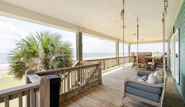 A beautiful beachfront home in a quiet neighborhood.