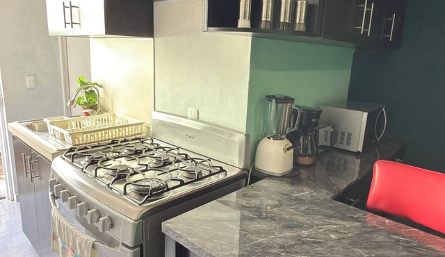 Beautiful apartment very cozy and centrally located. Makes your stay amazing