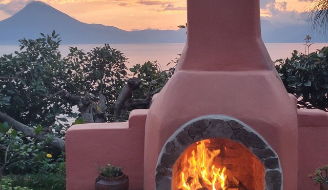 Beautiful view of Lake Atitlan. house is nestled in resort area